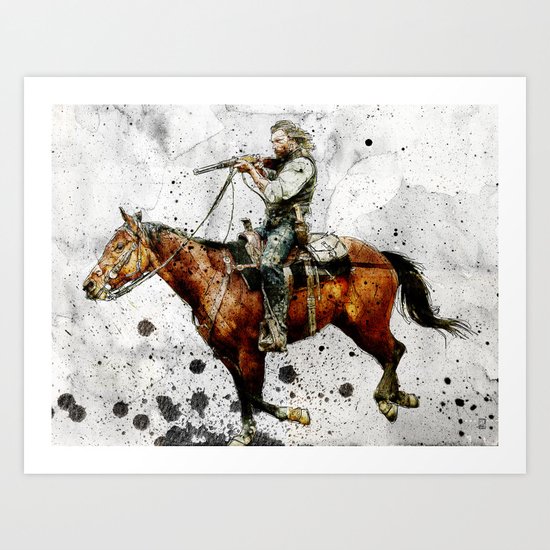 Western Outlaw Cullen Bohannon Art Print