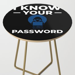 Password Hacker Phishing Computer Hacking Side Table
