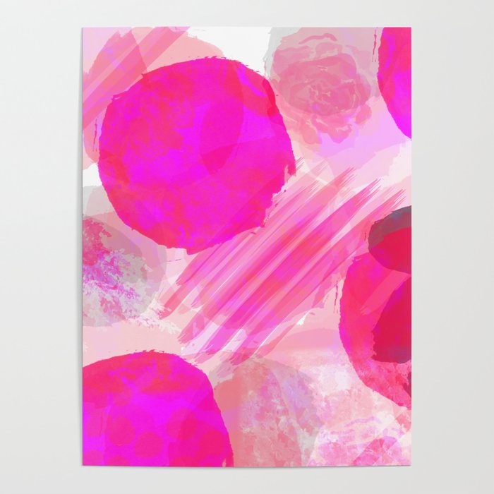 Pink Abstract Pattern Poster