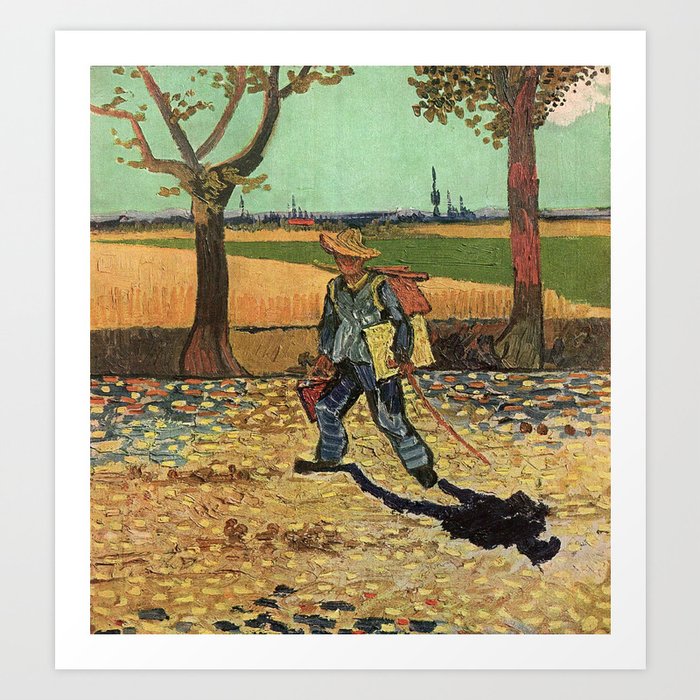 Van Gogh Self-portrait on the Road to Tarascon (The Painter on His Way to Work) Art Print