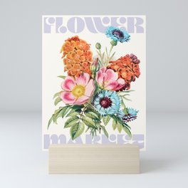 Flower market Mini Art Print
