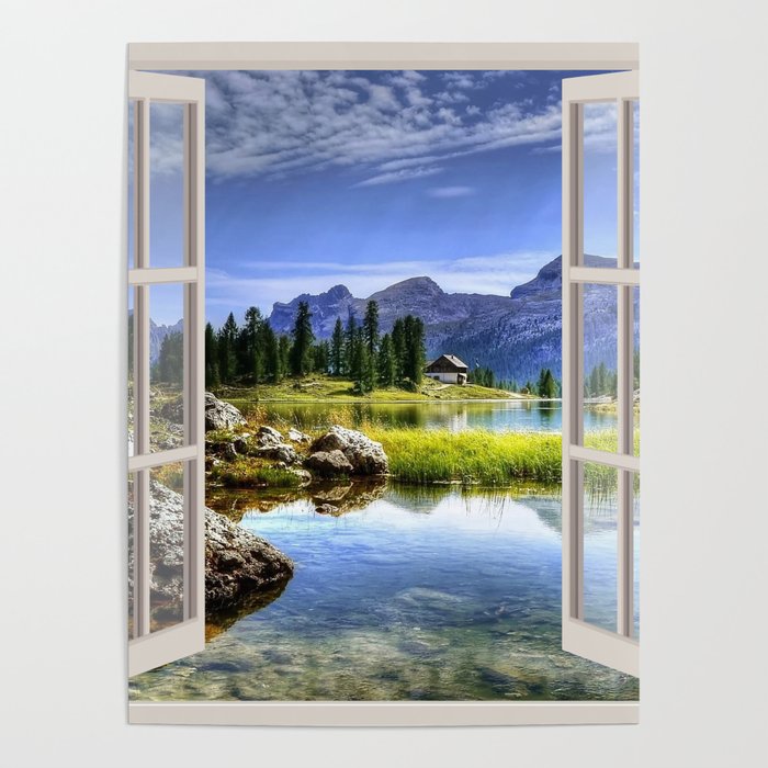 Beautiful Lake | OPEN WINDOW ART Poster