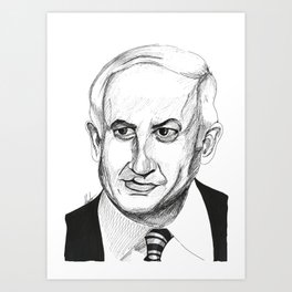 Benjamin "Bibi" Netanyahu Art Print