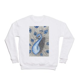 Peacock Pattern Crewneck Sweatshirt