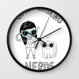 Good looking nerds Wall Clock