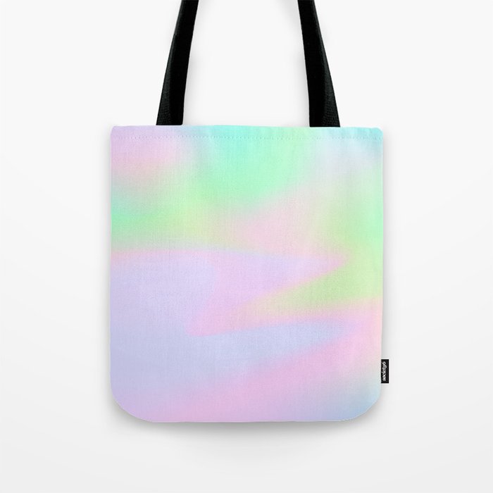pink holographic tote bag