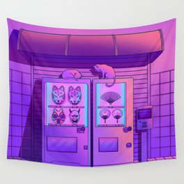 Neon Vending Machines Wall Tapestry