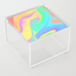 Rainbow Swirl Gradient Trippy Colorful Acrylic Box