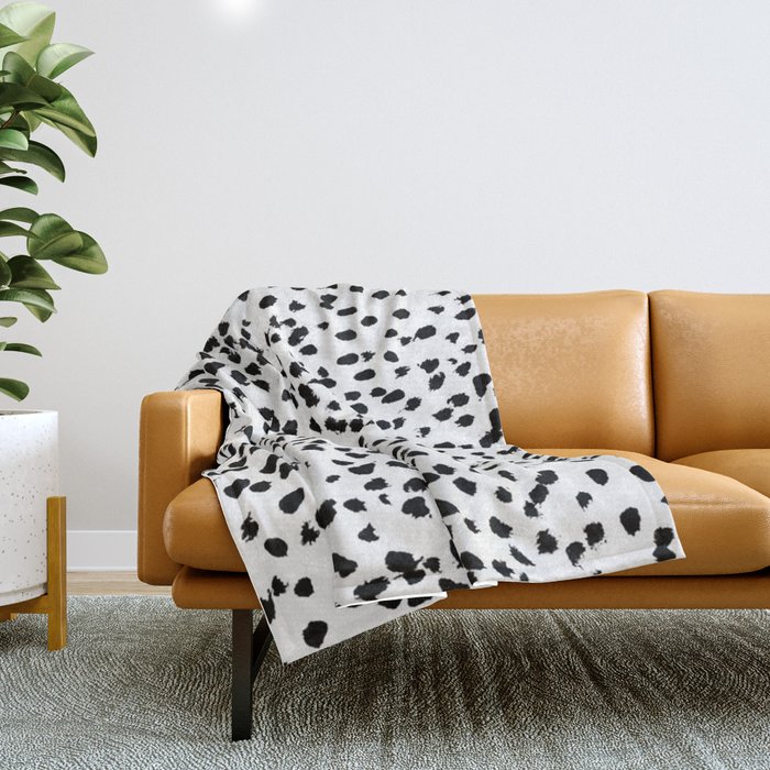 Black and White Dalmatian Throw Blanket