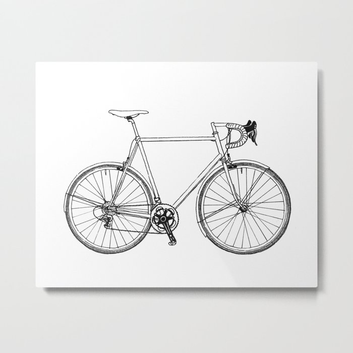 Bicycle #1 - Steel Road Metal Print