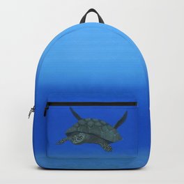 Peaceful Sea Turtle Backpack | Ocean, Floor, Underwater, Oceanlife, Trending, Blue, Sea, Landscape, Swim, Underwaterscape 