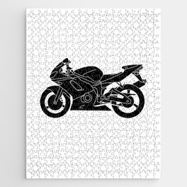 Motorcycle Silhouette. Jigsaw Puzzle