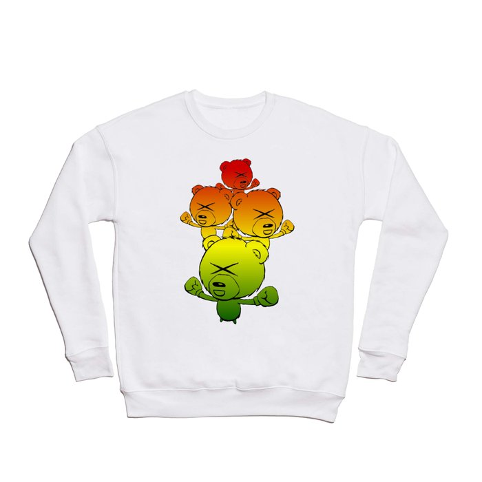 Boxing Bears - cute pugilistic cartoon bears with colorful pizazz Crewneck Sweatshirt