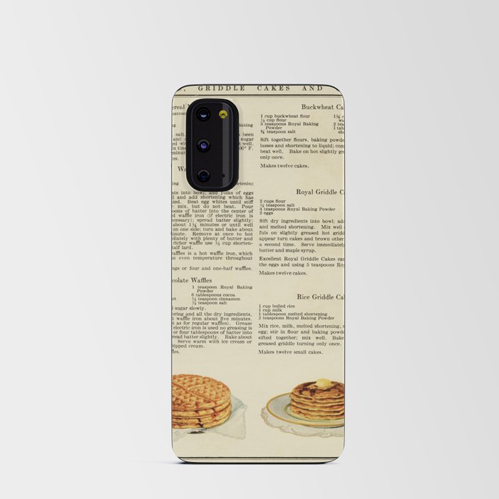 Vintage Breakfast Recipe - Waffles and Pancakes  Android Card Case