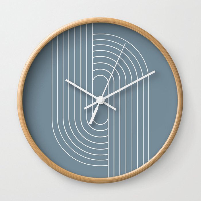 Oval Lines Abstract XLVII Wall Clock