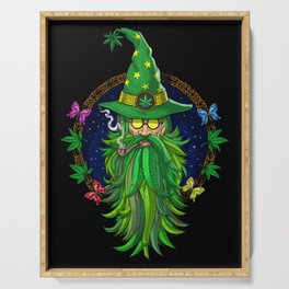 Weed Cannabis Wizard Serving Tray