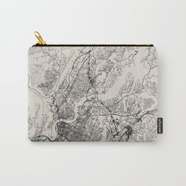 USA, Chattanooga Black&White Map -  Carry-All Pouch | Iphone, Pillows, Usa, Metal, Region, Case, America, Him, Small, Her 