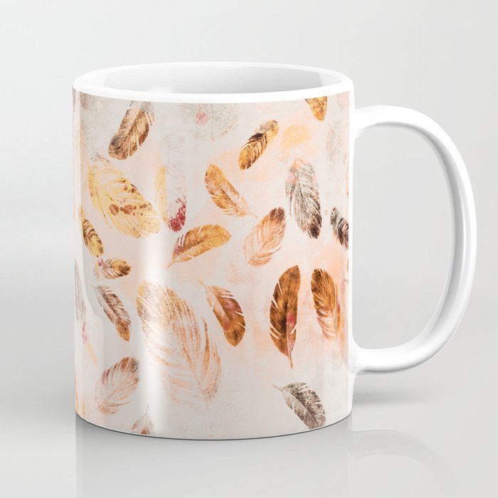 Autumn Feathers watercolor pattern Coffee Mug