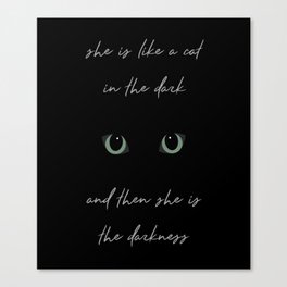 Cat in the Dark Canvas Print