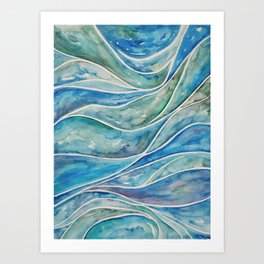 Sea Glass Abstract Art Print