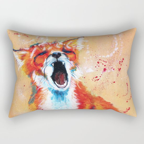 Sleepy Fox Rectangular Pillow