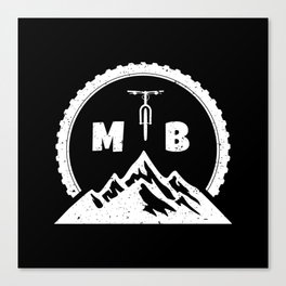 Mountain Bike Berg Bicycle Biker Canvas Print