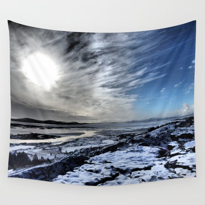 Iceland Sun Wall Tapestry