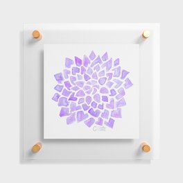 Dahlia Burst Purple Floating Acrylic Print