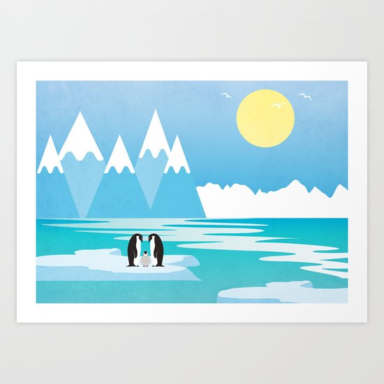 Penguins Art Print