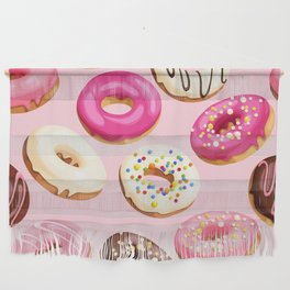 Doughnuts Confectionery Pink Chocolate Wall Hanging
