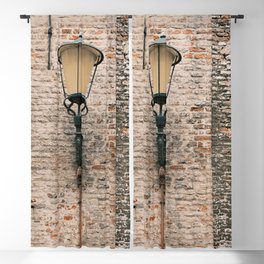 Old lamp on a red brick wall | The Netherlands | Street & Travel Photography | Fine Art Photo Print Blackout Curtain