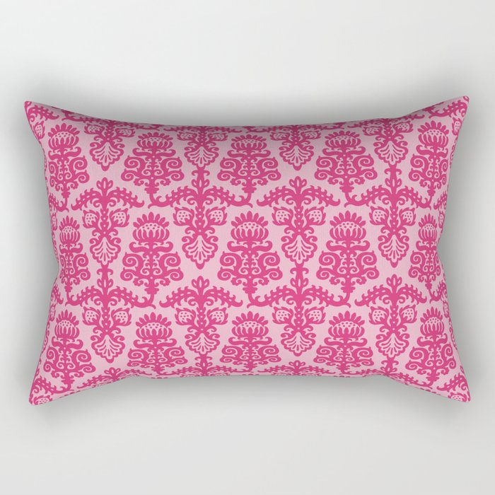 Strawberry Chandelier Pattern in Pink Rectangular Pillow
