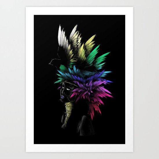 The Feather QUEEN (V2) Art Print