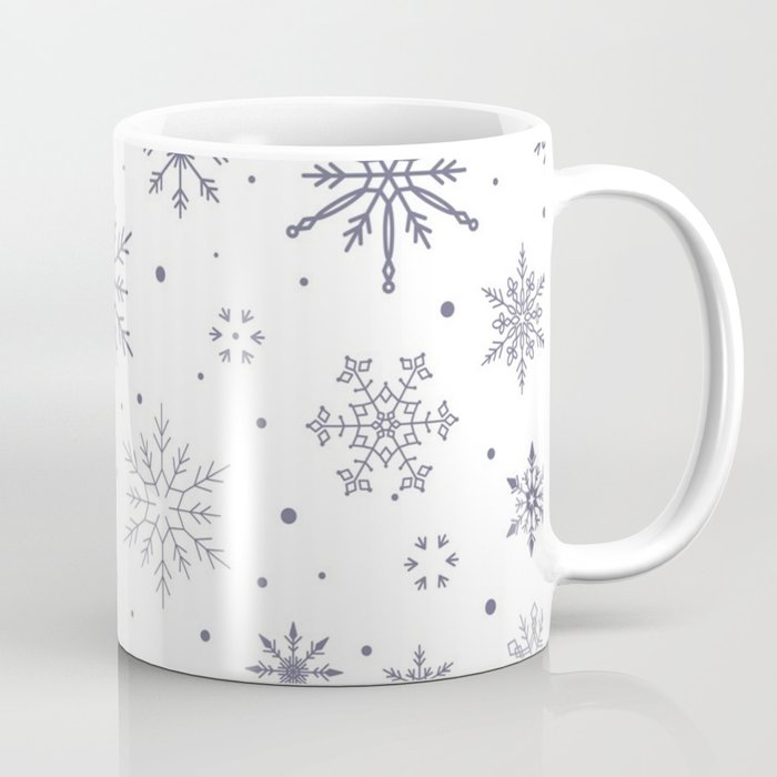 Grey Snowflake Mug Aesthetic Collection Design For Christmas