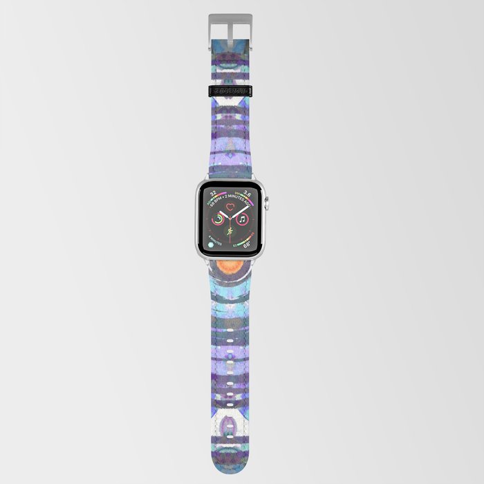 Lavender and Green Spiral Art - Wise Vision Apple Watch Band