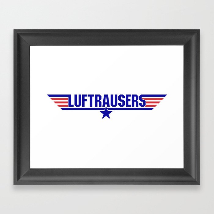 Luftrausers Top Gun Logo Framed Art Print By Kevinbrokeit Society6