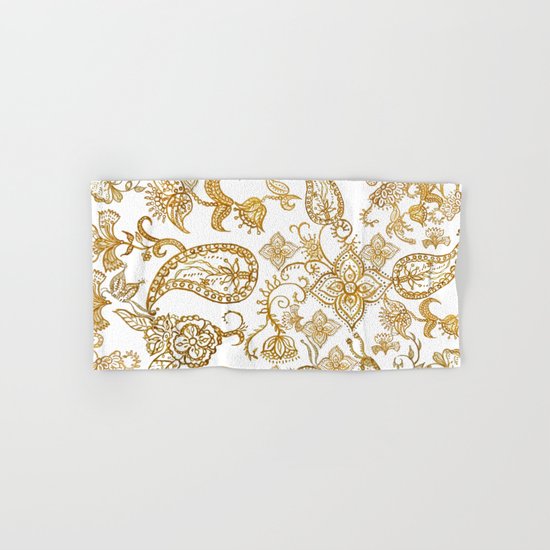India henna pattern Hand & Bath Towel
