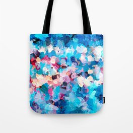 Aftab, Abstract Impressionism Painting, Contemporary Colorful Pop of Color Bohemian Brush Strokes Tote Bag