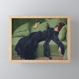 A DECADENT GIRL - RAMON CASAS Framed Mini Art Print