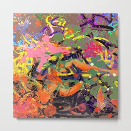 Abstract 001 Metal Print | Abstract, Movement, Multicolour, Dynamic, Painting, Diverse, Positivity, Digital, Drawing, Cheerful 