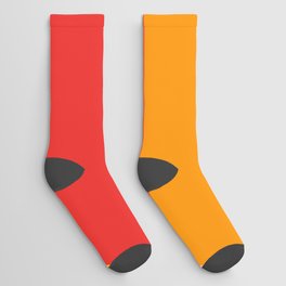 Orange and Red SUN Socks