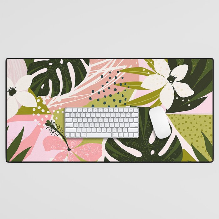 Hawaiian Floral Desk Mat