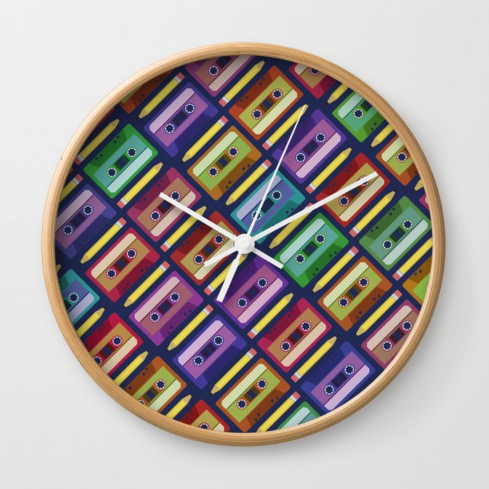 90s pattern Wall Clock