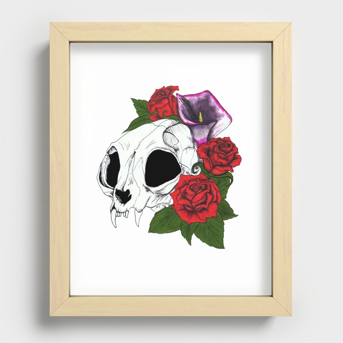 Kitty Skull Recessed Framed Print