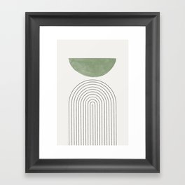 Green Moon Arch Framed Art Print