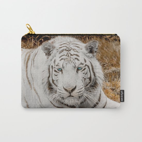 WHITE TIGER GAZE Carry-All Pouch