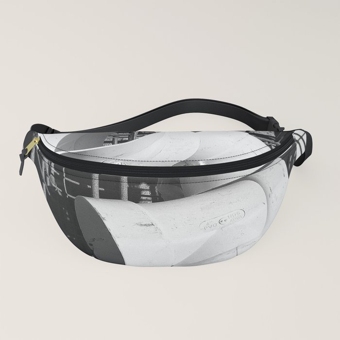 PVC Plastic Pipe Joints In Abandoned Grocery Cart Fanny Pack by DEC02