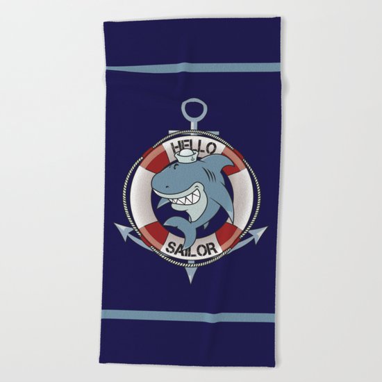Hello sailor! Beach Towel