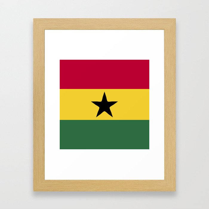 Ghana flag emblem Framed Art Print