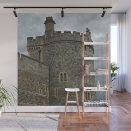 Great Britain Photography - Windsor Castle Under The Gray Clouds Wall Mural